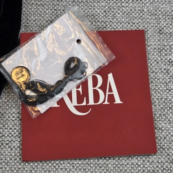 Reba Black Velvet Long Tunic Top/Dress Women's 14 Long Sleeve Western Country - Picture 7 of 10